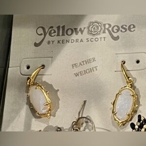 Kendra Scott Yellow Rose Gold and White Earrings